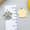 Collar con Colgante de Huella de Pata de Perro de Colores Brillantes DIY, Llavero, Encanto, Accesorios de Joyería de Aleación de Esmalte con Forma de Pata de Oso, Pata de Gato