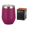 Amazon Cross-border 12ozU Copo de Ovo 304 Aço Inoxidável Camada Dupla Comércio Exterior Barriga Fria Copo Casca de Ovo Vinho Tinto