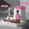Comedero Doble para Mascotas Diseño Automático Dispensador de Agua 2 en 1 con Contenedores de Gran Capacidad para Comida y Agua para Gatos y Perros