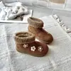 Botas de Neve Fofas 2025 Novo Estilo para Crianças Maiores, Quentes de Inverno para Meninas, Pelúcia Espessa, Sapatos de Algodão Modernos de Camada Dupla