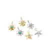 Girasol Minimalista con Diamantes, Turquesa y Estrellas Accesorios de Joyería para Collares, Colgantes y Pendientes DIY