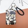 Conjunto de tarjetas periféricas de animación para estudiantes del campus con cordón para colgar en el cuello, deslizante, de plástico rígido, para control de acceso al metro, bolsa para credenciales para hombres