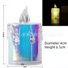 Vela Electrónica LED, Velita Brillante, Cera de Cristal Transparente, Sin Humo, Estilo Coreano, Atmosférica, Corazón de Chica Llorona, Luz Nocturna