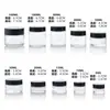 Tarros de Cristal Transparente para Crema en Stock, Envases Visibles para Cremas, Botellas Dosificadoras para Cuidado de la Piel, Materiales de Empaque Cosmético de Múltiples Especificaciones, Suministro Directo del Fabricante