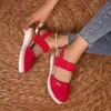 Sandalias de cuña de talla grande de comercio exterior 2026 verano nuevas sandalias de tira ancha de punta cerrada para mujer, zapatos versátiles para mujer, en stock en Temu