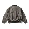 Yidao Vintage 2026 Primavera Nuevo Japonés Retro Bolsillo Múltiple con Cremallera Color de Contraste Cuello Campana Holgado Chaqueta de Trabajo