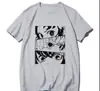 Estampado de anime europeo y americano de talla grande verano delgado pareja cuello redondo manga corta camiseta de anime