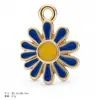 Colgantes de aleación de esmalte azul con forma de estrella de mar y concha para uso transfronterizo, accesorios para el cabello, componentes para pulseras y collares, accesorios para manualidades