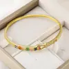 Distrito de Lu Pulseira de Cobre Colorida com Zircônia Inlaid Cruzada Feminina Estilo Ins Nicho Europeu e Americano Pulseira de Design Avançado Atacado