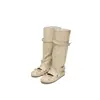 Sandalias de ballet desmontables de doble uso con diseño único 2026 primavera-verano nuevas botas largas con hebilla de cinturón que aumentan la altura caladas
