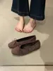 Nuevos Zapatos Planos de Ballet Retro de Ante con Punta Redonda y Moño Bajo Otoño 2026 Mary Janes Versátiles