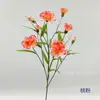 Flor artificial de cravo pequeno com múltiplas cabeças em haste única para decoração de casa, Dia do Professor, Dia das Mães, casamento, adereços de fotografia