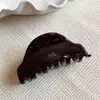 Corea del Sur Vintage Etiqueta Dorada Alta Calidad Ácido Acético Pinza Curva para Agarrar Placa Trasera para la Cabeza Pinza para el Cabello Pinza de Tiburón Accesorios para el Cabello Pinza para el Cabello