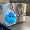 Piel de Conejo Rex Sintética Cosas Buenas Suceden Colgante para Llavero Bola de Felpa Decoración para Mochila Evento de la Empresa Persimmon Regalo
