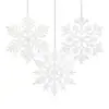 Decoraciones Navideñas de Copo de Nieve Nuevas Transfronterizas de 10 cm Polvo de Plástico Suministros para Decoración de Árbol de Navidad Colgantes