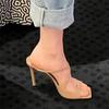Sandalias de Tacón Alto Sexy de Aguja Cruzadas con Correas Versátiles y Faldas de Diosa, Sandalias y Chanclas Nuevas y Hermosas, Súper Populares en Verano