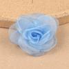 Fábrica direta 7cm malha flor rosa rosa acessórios feitos à mão tecido flor roupas acessórios diy acessórios