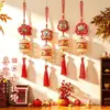 Decoraciones para el Festival de Primavera y Año Nuevo, linternas de bambú hechas a mano, decoraciones colgantes para puertas interiores, regalos de inauguración de casa, adornos para el nuevo hogar