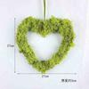 Adornos de bolas de musgo de simulación para decoración de escritorio de interior, corona de amor colgante, simulación de plantación verde, adornos colgantes de bolas de musgo verde