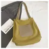 Bolsa de Tote de Pana de Gran Capacidad para Viajes Diarios Bolso de Mujer Verano 2025 Nuevo Bolso de Mano Bolso de Hombro para Estudiante Clase Viajes Diarios