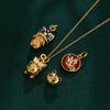 Cuentas de Transferencia de Tigre del Zodiaco Francés Antiguo Accesorios de Oro Arena Cuerda de Mano de Tigre de la Suerte de Este Año Collar Pulsera Accesorios diy