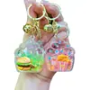 Llavero Colgante Luminoso de McDonald's con Relleno de Aceite Colgante para Mochila de Pareja Regalo Pequeño Actividad Venta al por Mayor
