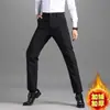 Invierno 2026 Nuevo Aterciopelado Engrosado Talla Grande Pantalones Casuales Moda Masculina Holgados Elásticos Sin Planchar Pantalones de Traje Pantalones Largos Cálidos