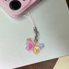 Llavero con colgante de mariposa colorida, hermoso y de alto valor cromático, estilo Ins, ideal para decorar la mochila escolar de una niña.