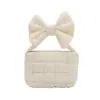 Bolsa de Mão de Poliéster Costurada com Algodão Design de Nicho Outono e Inverno Bolsa Macia Bolsa de Mão Cosméticos Xadrez Bordado Bolsa Quadrada Pequena