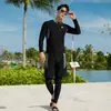 Traje de Medusa para Snorkel Pareja Traje de Baño Caliente Traje de Surf para Mujer Protección Solar Secado Rápido Traje de Neopreno Pantalones Divididos de Manga Larga para Hombre