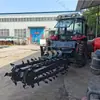 Escavadora de Valas com Corrente Montada na Traseira de Trator Máquina de Fazer Ranhuras para Drenagem de Campo Cavadeira para Buracos de Postes em Estufa de Vegetais