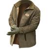 Otoño e Invierno Explosiones Transfronterizo Chaqueta de Solapa Gruesa con Forro Polar para Hombre Abrigo Casual Moderno para Exterior Ropa de Algodón