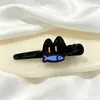 Pinza para el pelo de terciopelo con forma de corazón y perlas, estilo coreano, color block, nuevo modelo otoño e invierno 2026, pinza de pico de pato para frente y laterales