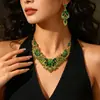 Nuevo Collar Retro Exagerado Transfronterizo Traje Mujer Lujo Cristal Accesorios Vestido Banquete Cadena Clavícula Venta Directa de Fábrica