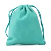 Bolsa de franela negra con cordón al por mayor bolsa para joyas bolsa para joyas almacenamiento de audífonos bolsa de tela pequeña bolsa de franela con cordón