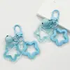 Llavero Creativo de Campana DIY Doble Estrella de Cinco Puntas Colgante Lindo para Bolsa Cadena de Teléfono Móvil Accesorios de Joyería Colgante para Llavero