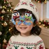 Gafas temáticas navideñas, kit de manualidades DIY de tela no tejida para niños, adecuado para fiestas de jardín de infantes, accesorios para fotos y decoraciones