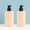 Suministrado Directamente por el Fabricante, Botella Redonda de Hombro Plano de 300 ml con Bomba Dosificadora, Botella de Empaque Universal para Gel de Ducha, Champú y Productos de Cuidado Personal