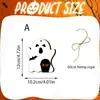 Placa Decorativa de Halloween Fofa e Peculiar de Fantasma Branco com Corda para Pendurar, Perfeita como Presente Decorativo