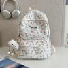 Mochila escolar de alto valor para estudantes universitárias, pequena mochila floral fresca, leve e de grande capacidade, mochila de viagem para o ensino médio