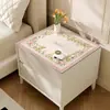 Protetor de mesa de cabeceira estilo americano, modelo 2025, tapete para mesa de cabeceira, lavável, à prova de óleo, à prova d'água, luxo leve, tapete de mesa de alta qualidade