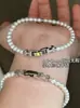 Pulseira Elegante Casual de Pérolas de Água Doce 4,5-5mm Quase Redondas Impecáveis Aurora Popular Prata Esterlina Fivela H Pulseira de Pérolas
