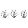 Aretes de Titanio F136 con Hojas Incrustadas de Diamantes Zirconia 5A Uñas de Labio Uñas de Cartílago Auricular Joyería para Piercing Corporal Titanio Aleación G23