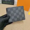 Cartera clásica europea y americana de comercio exterior fuente explosión de moda letras clip corto a cuadros viejos para hombre