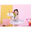 Celebridad Cibernética Ins Anillo de Asiento Infantil Caballo Arcoíris Anillo Grueso para Asiento de Bebé Unicornio Flotador de Natación Inflable Axilas