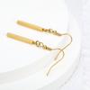 Pendientes de Tira Vertical Estilo Minimalista Frío Europeo y Americano Temperamento Versátil Pendientes Largos de Barra Recta Pendientes de Acero de Titanio para Mujer
