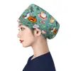 Gorro Quirúrgico de Algodón Puro para Cabeza Grande para Hombres y Mujeres, Gorro de Trabajo, Gorro de Enfermera, Gorro de Dibujos Animados Elástico Venta al por Mayor