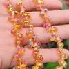 6mm 8mm Furo Transversal Cristal de Morango Cristal Multifacetado Contas Soltas DIY Pulseira Feita à Mão Acessórios de Joias para Pendurar no Carro Contas