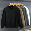 Camisa de base polar para hombre, otoño e invierno, gruesa, cálida, de doble cara, de color sólido, de manga larga, cuello semialto y forro polar.