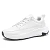 Zapatos Deportivos Casuales de Cuero de Ancho Amplio de Venta Caliente Transfronteriza para Hombre Suela Gruesa Absorción de Impactos Zapatos para Correr Otoño/Invierno Punta Ancha Zapatos de Pisada Natural Jinjiang